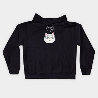 Cat Meow or Never Kids Hoodie